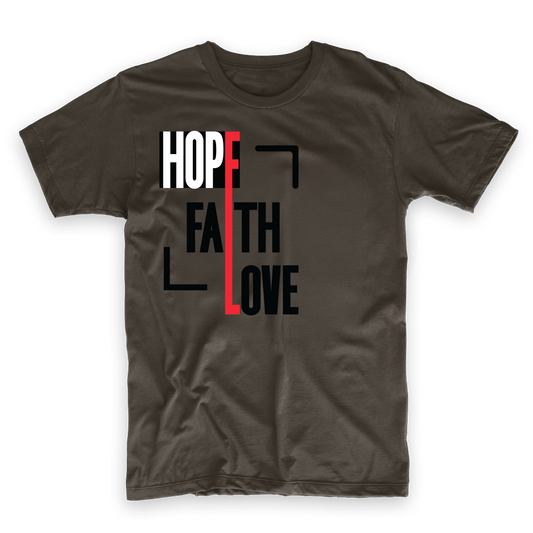 T-shirt Men Hope Fath Love