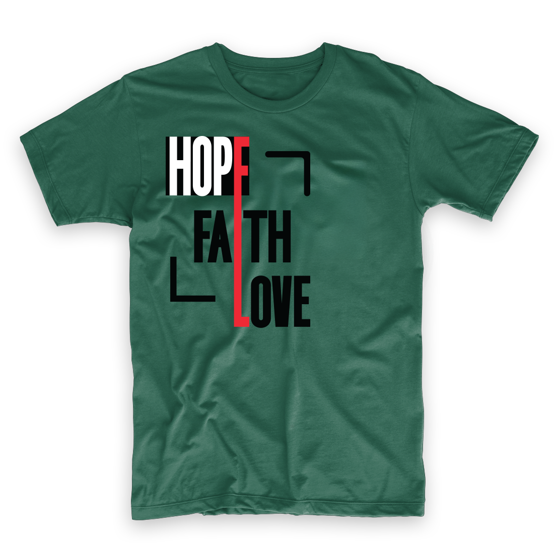 T-shirt Men Hope Fath Love